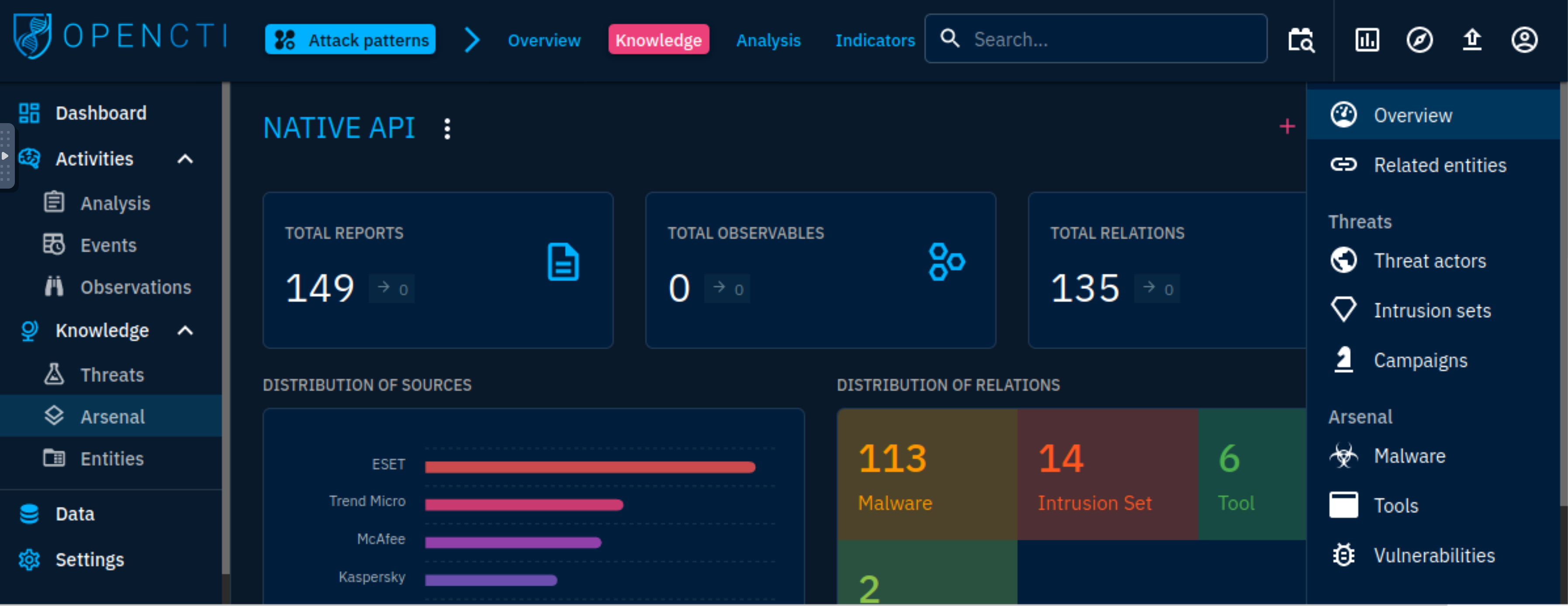 OpenCTI CaddyWiper Malware relations